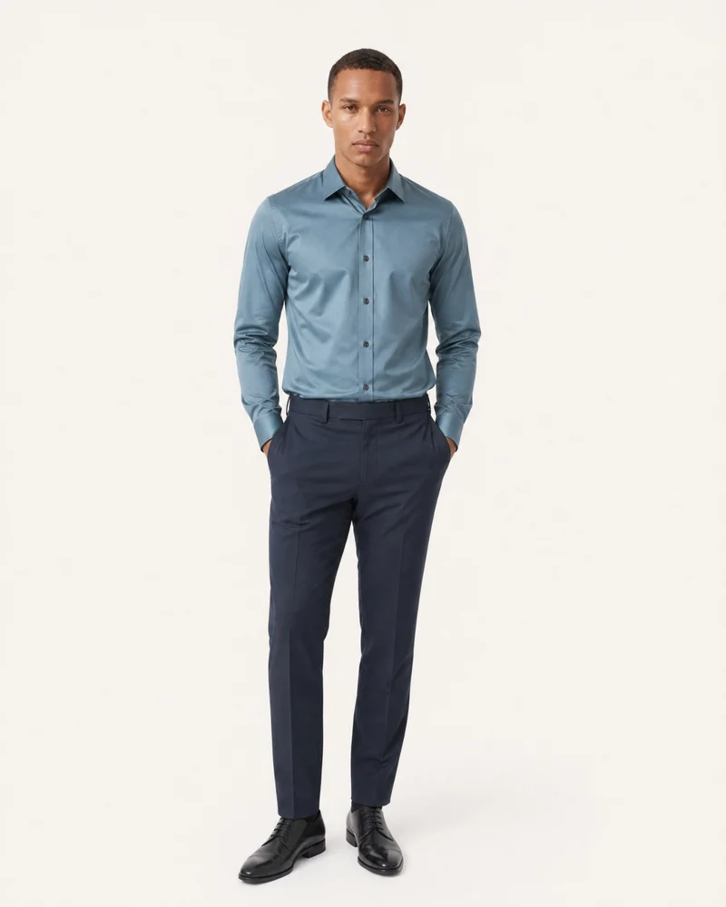 Hign-End Mulberry Silk Long-Sleeve Jacquard Shirt