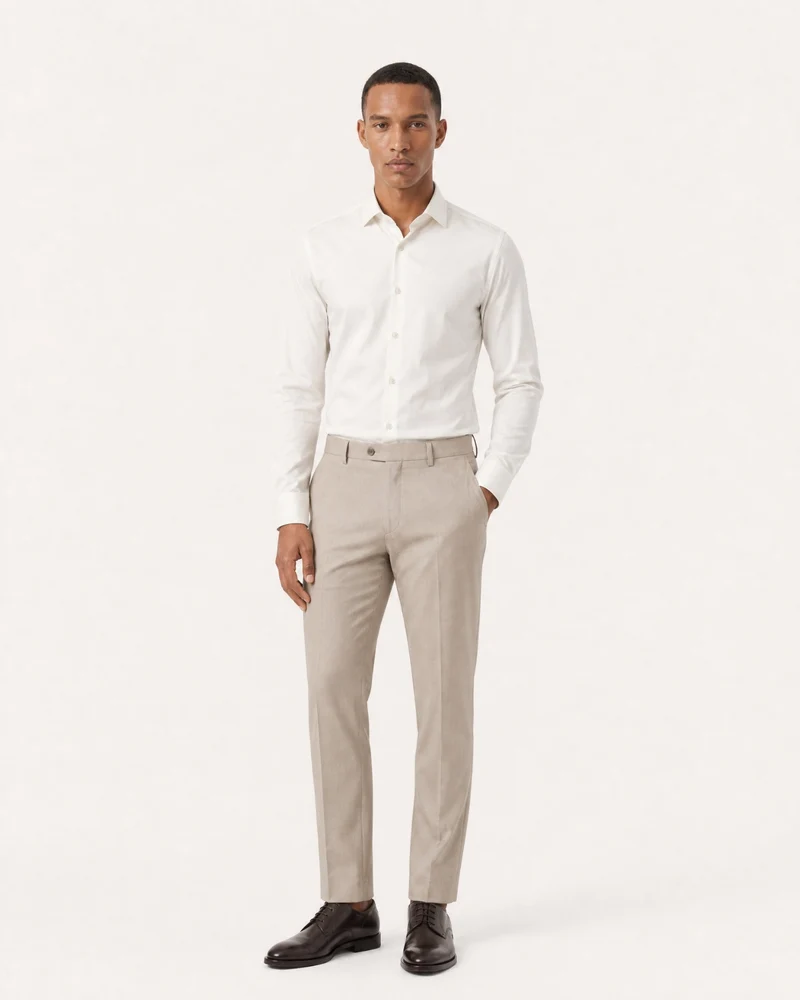 Hign-End Mulberry Silk Long-Sleeve Jacquard Shirt