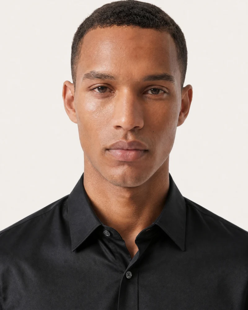 Hign-End Mulberry Silk Long-Sleeve Jacquard Shirt