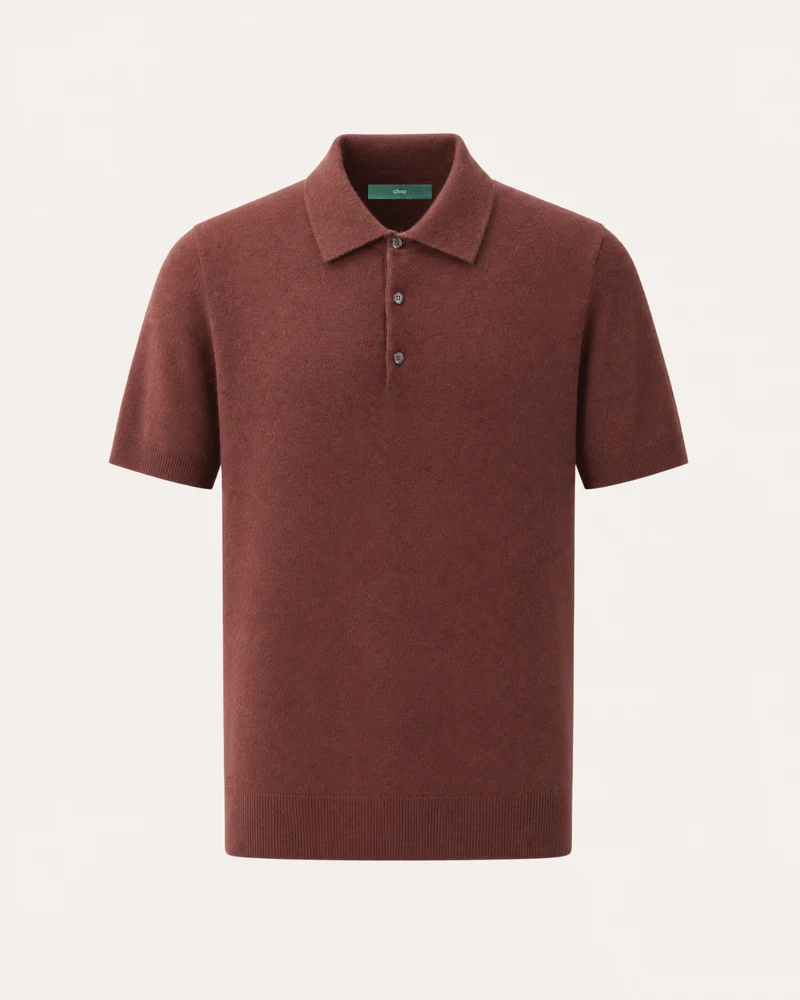 New York Cashmere Short-Sleeve Polo Shirt
