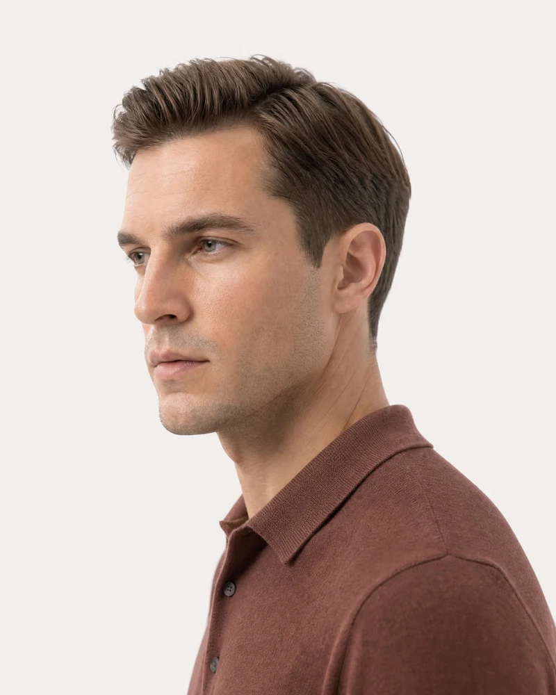 New York Cashmere Short-Sleeve Polo Shirt