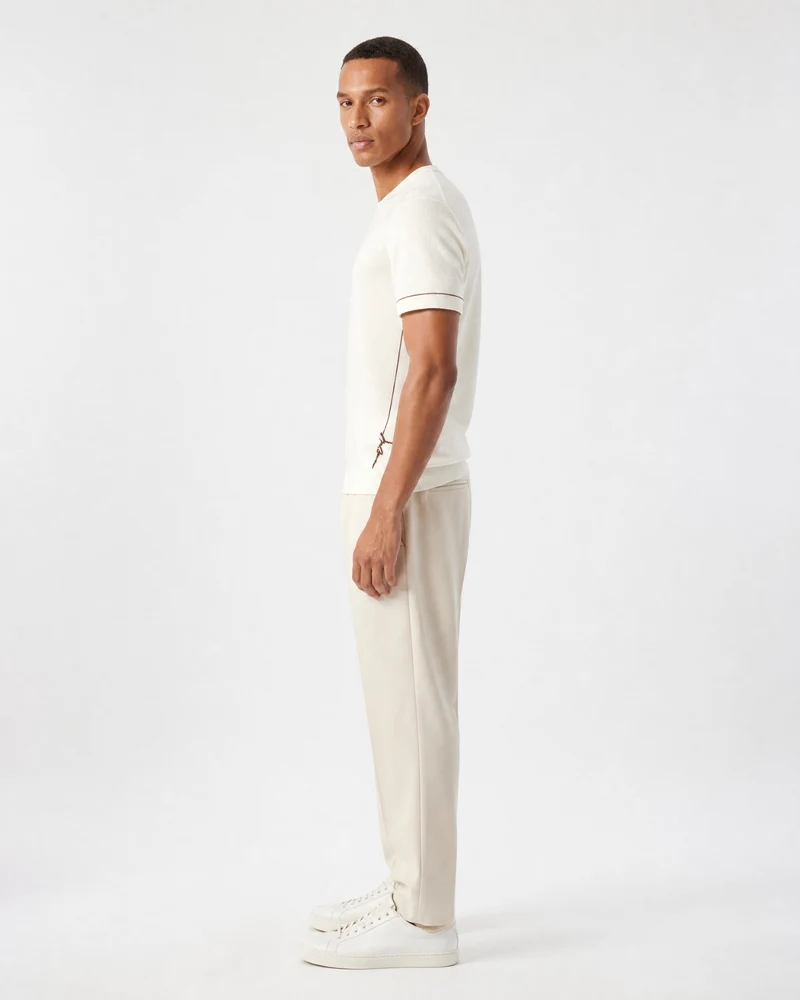 Mulberry Silk and Cashmere Knit T-Shirt