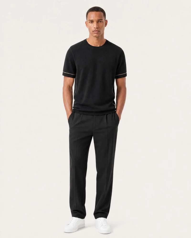 Mulberry Silk and Cashmere Knit T-Shirt