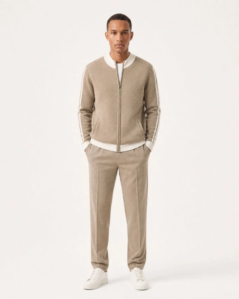 High-End Thick Cashmere Zip Cardigan Jacket Limited Edition