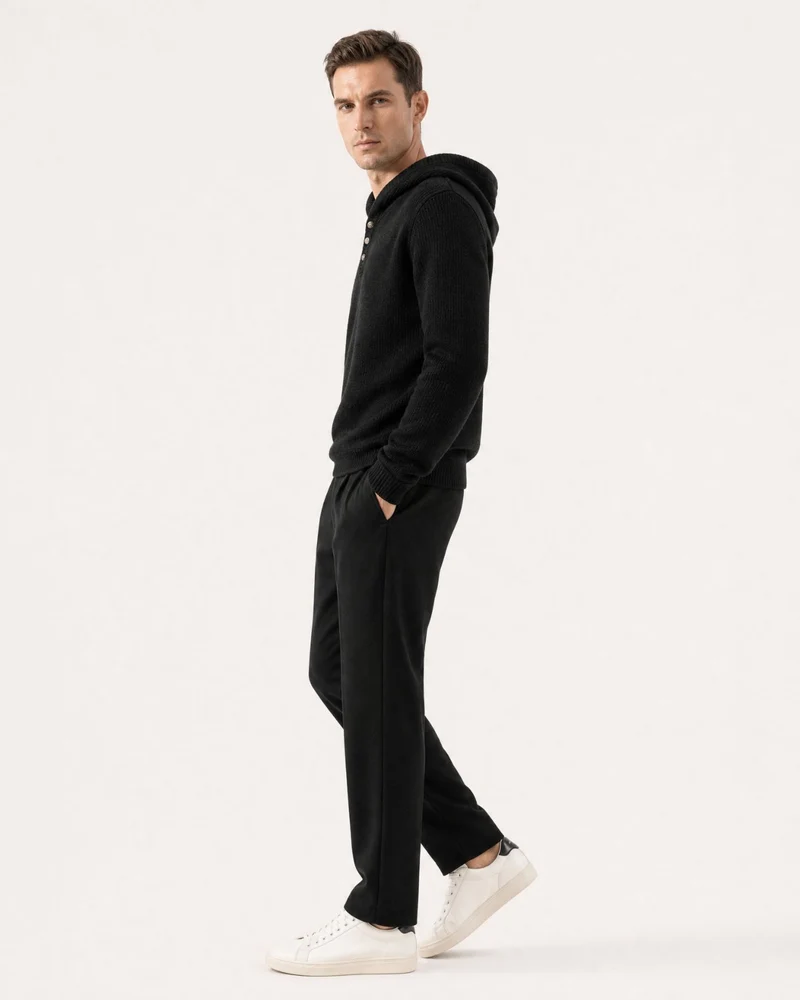 Relaxed Fit Cashmere Hooded Sweater