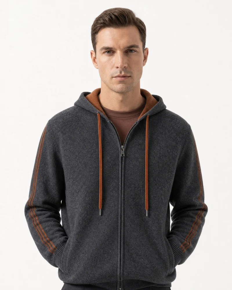 Munich Heavyweight Cashmere Zip-Up Hoodie