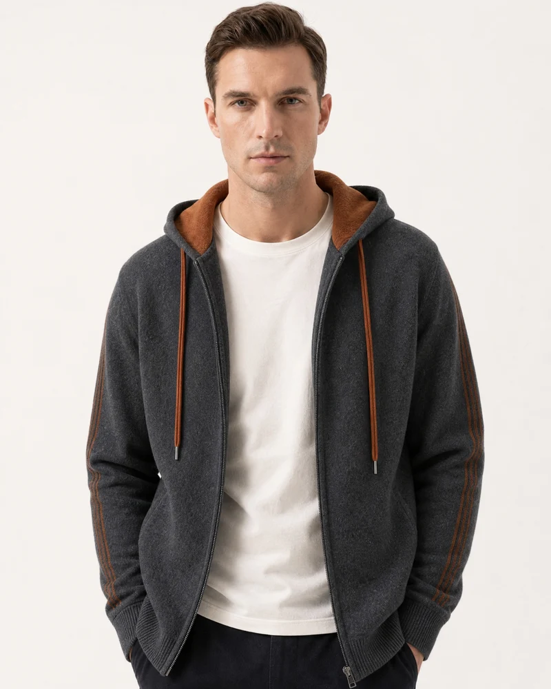 Munich Heavyweight Cashmere Zip-Up Hoodie