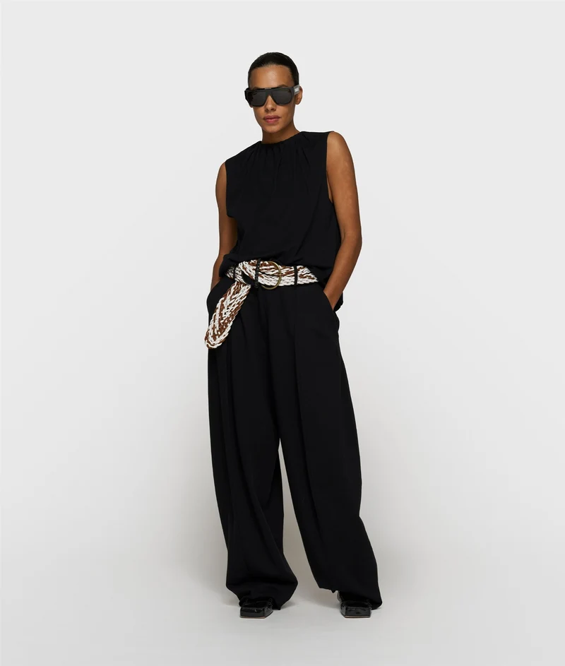Pleated Top Jersey black
