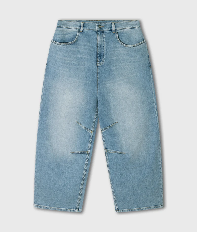 10DAYS Jeans Damen wide tapered blau