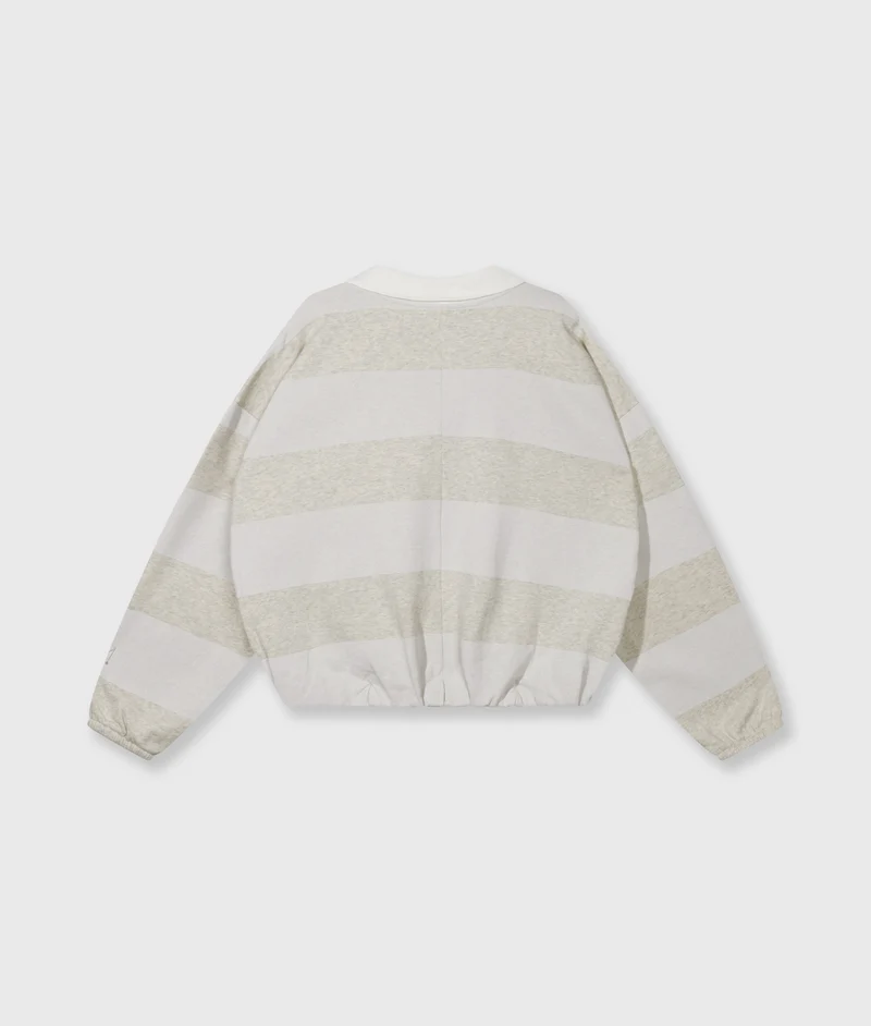 balloon sweater stripes soft white melee