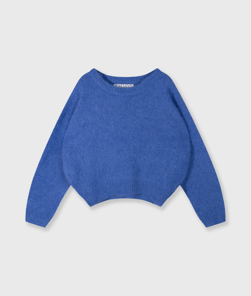 hairy knit sweater ultramarine