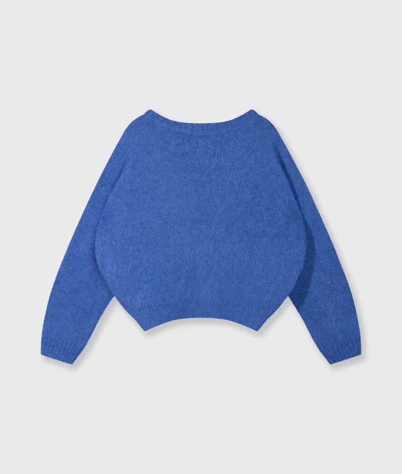hairy knit sweater ultramarine