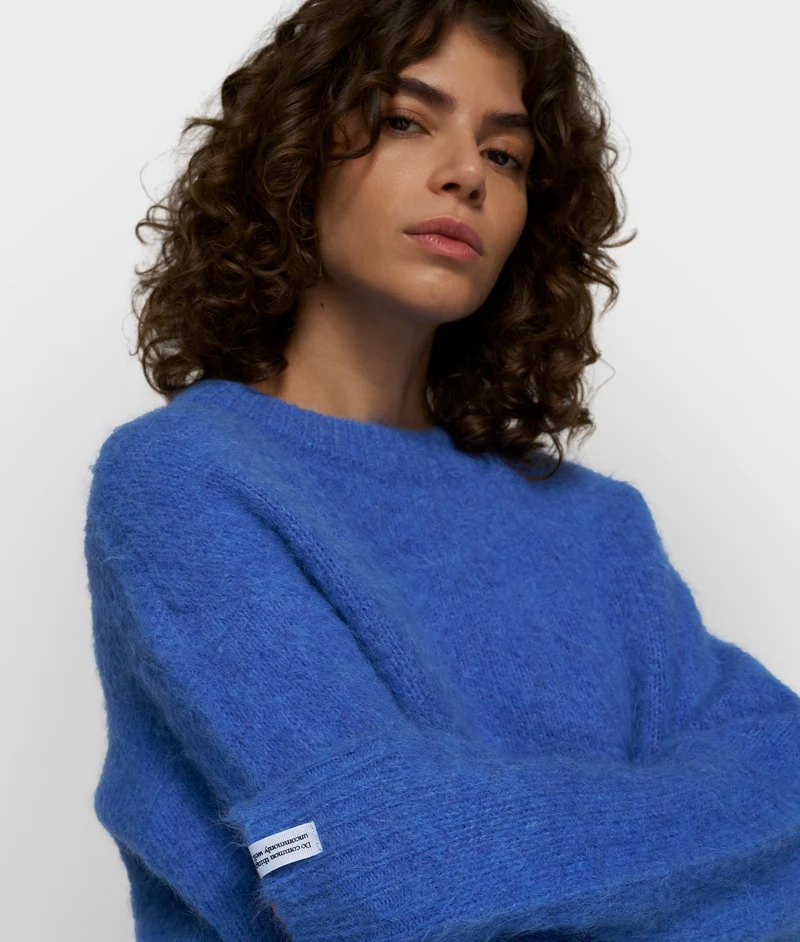 hairy knit sweater ultramarine