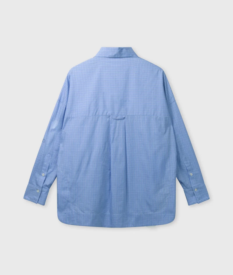 long sleeve shirt check ultramarine