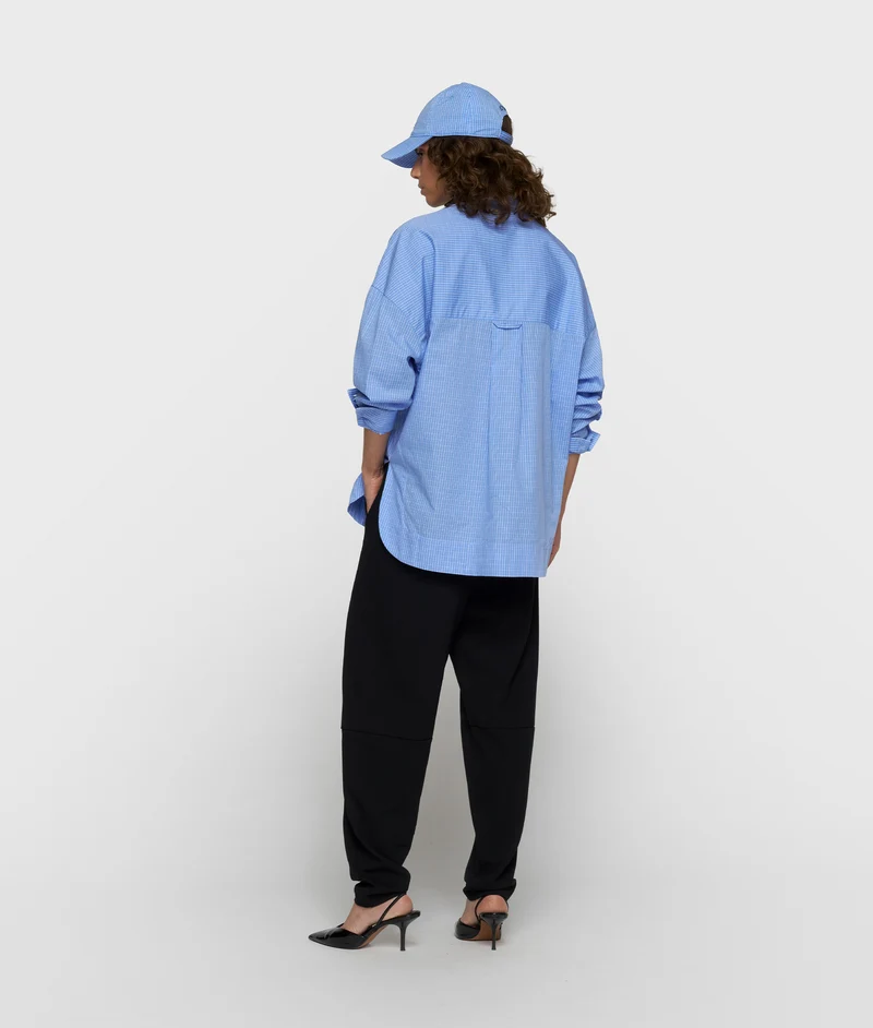 long sleeve shirt check ultramarine