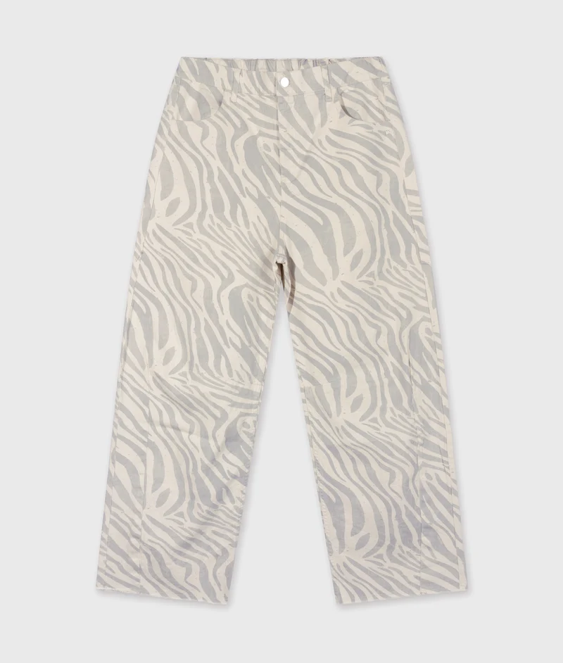 western pants zebra ecru