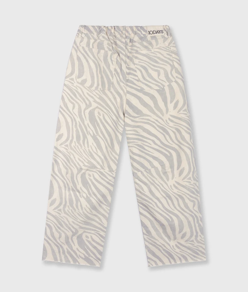 western pants zebra ecru