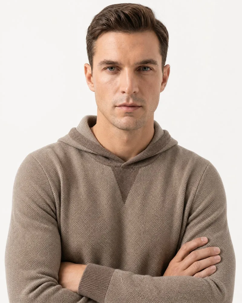 Marbella Solid Cashmere Knit Pullover Hoodie