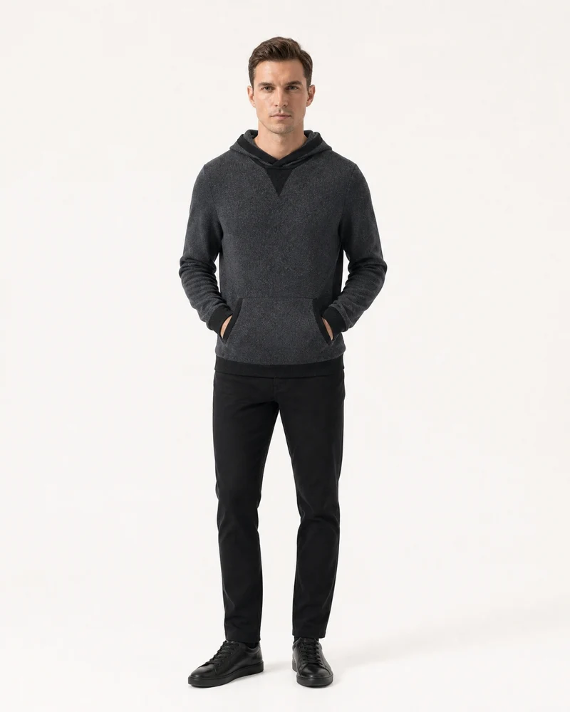 Marbella Solid Cashmere Knit Pullover Hoodie