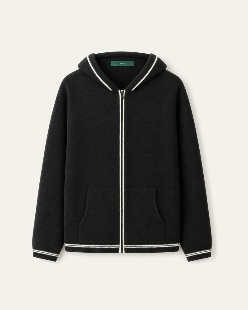 Zurich Hooded Fine Cashmere Cardigan