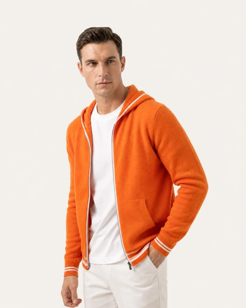 Zurich Hooded Fine Cashmere Cardigan