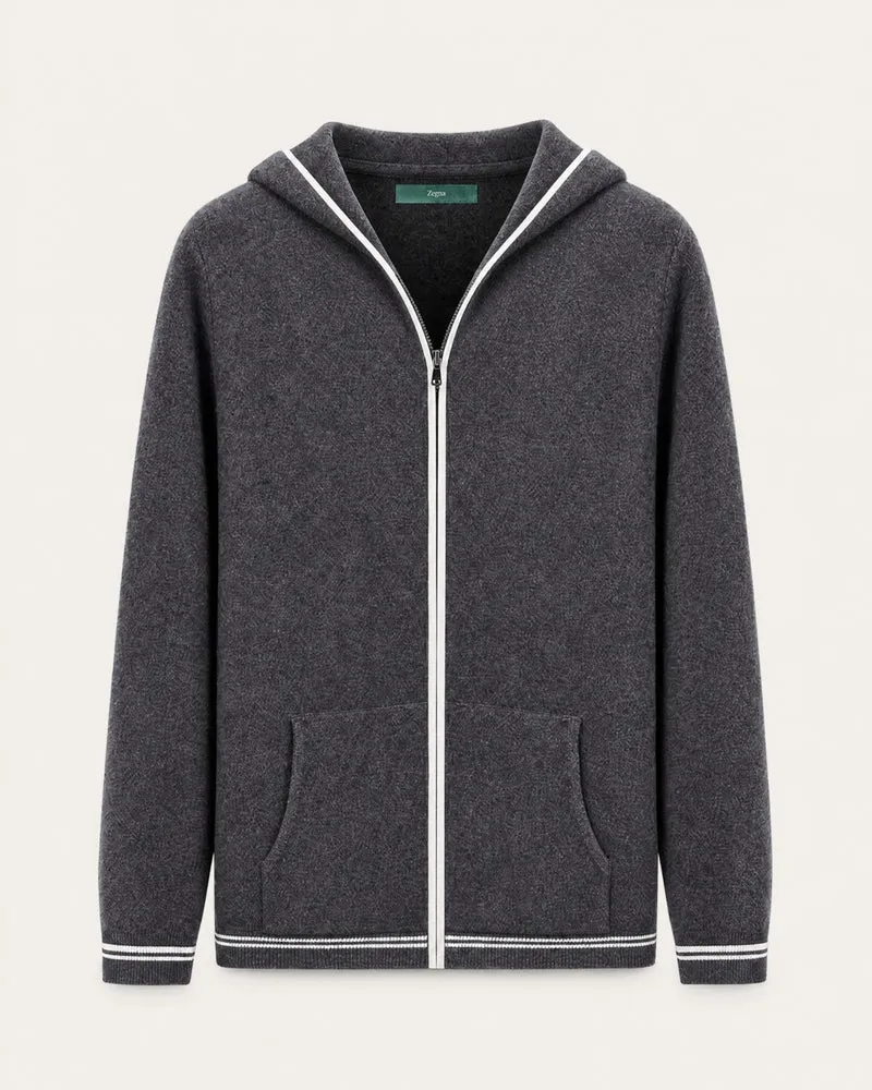 Zurich Hooded Fine Cashmere Cardigan