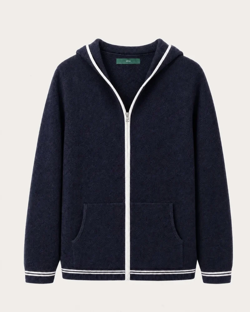 Zurich Hooded Fine Cashmere Cardigan