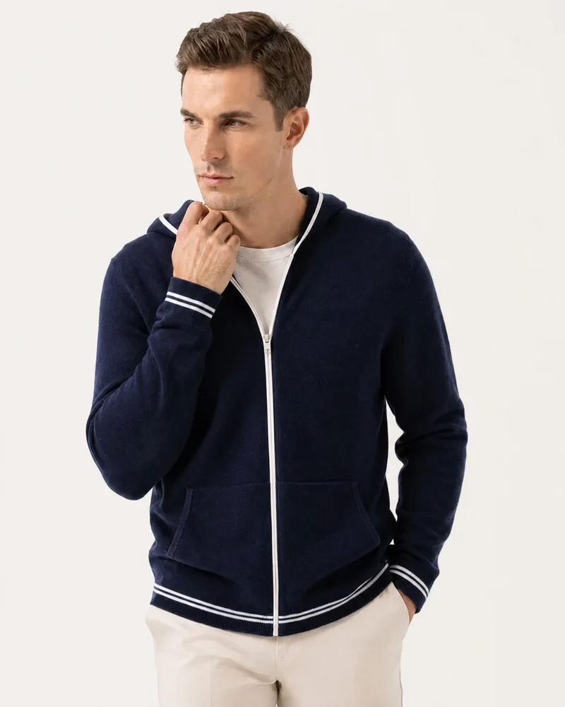 Zurich Hooded Fine Cashmere Cardigan