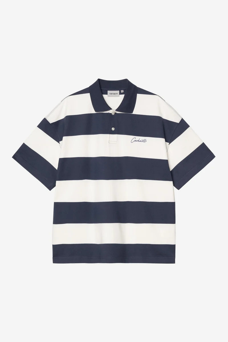 S/S Delray Polo delray stripe, blue