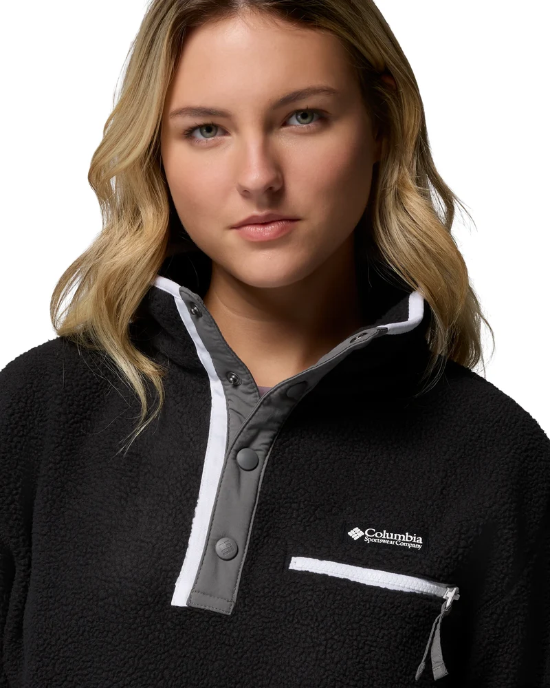 AL7330 Helvetia II Cropped Half Snap Fleece black