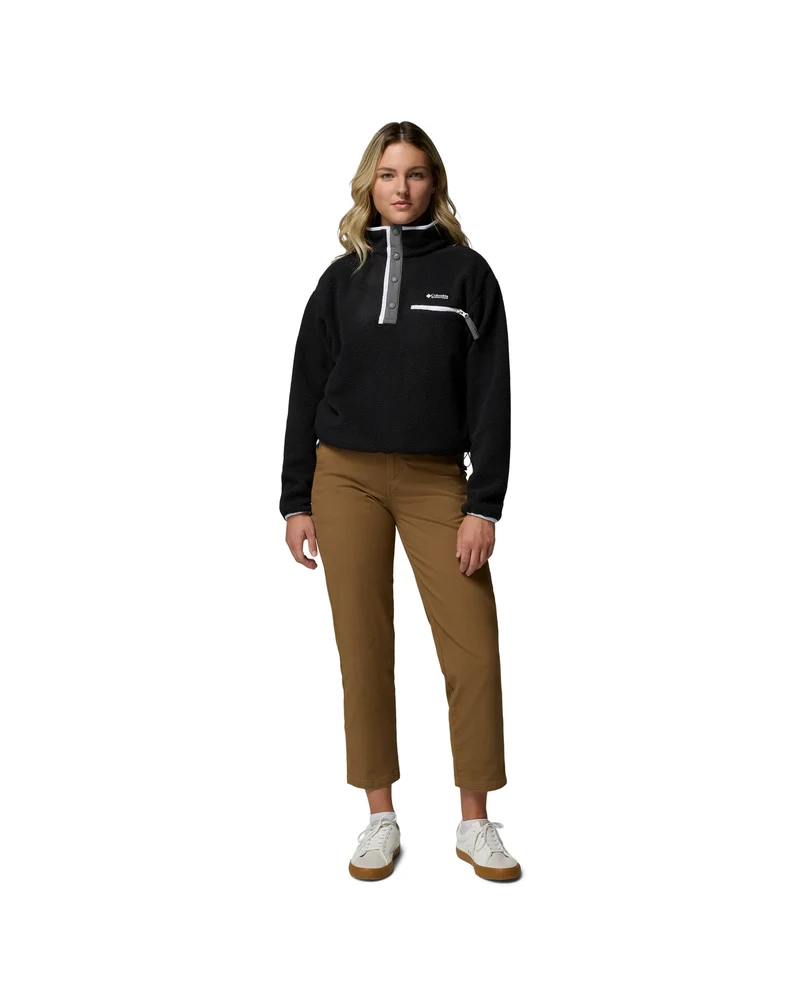 AL7330 Helvetia II Cropped Half Snap Fleece black