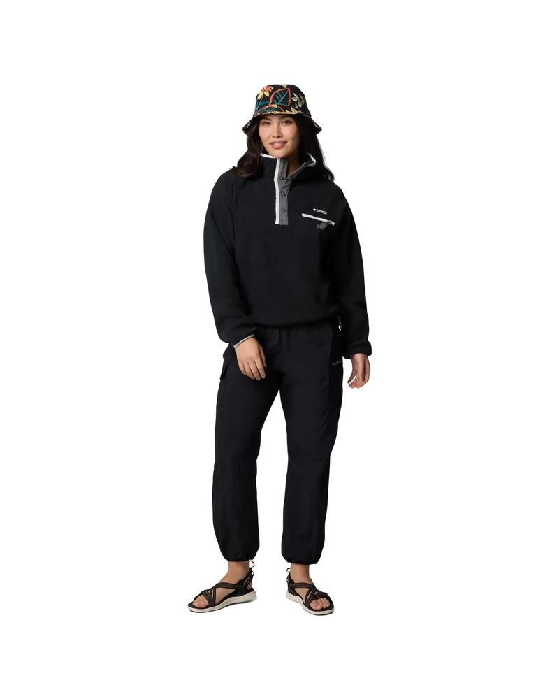 AL7330 Helvetia II Cropped Half Snap Fleece black