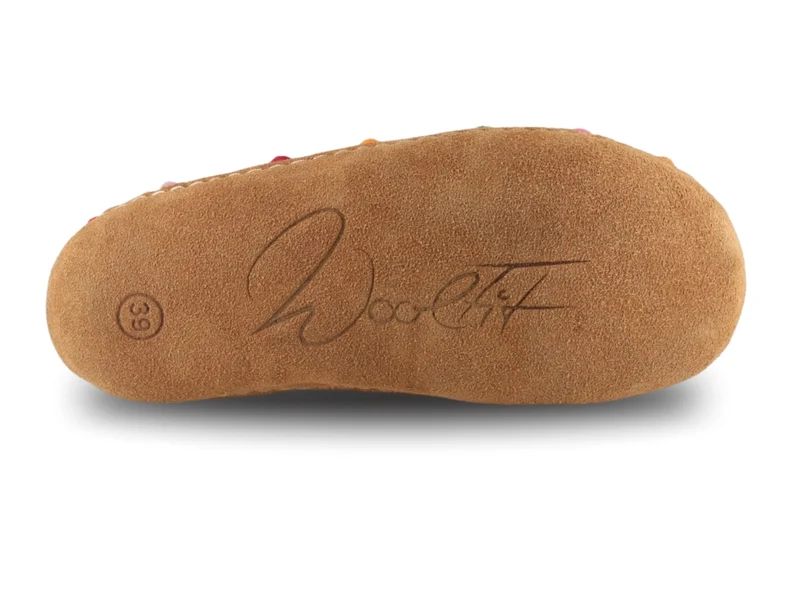 Barfuß-Hausschuh Footprint, gepunktet