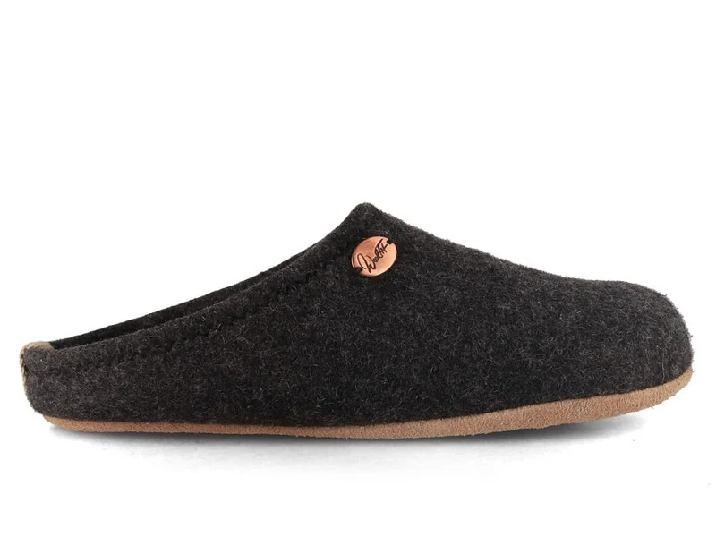 Barefoot Filzpantoffeln mit viel Zehenfreiheit, grau