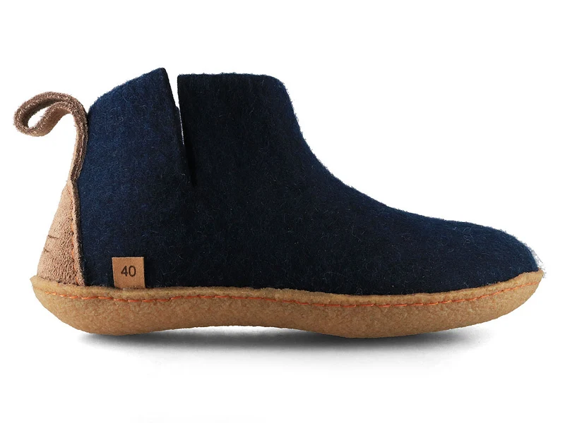 Hüttenschuhe mit Gummisohle Yeti, blau