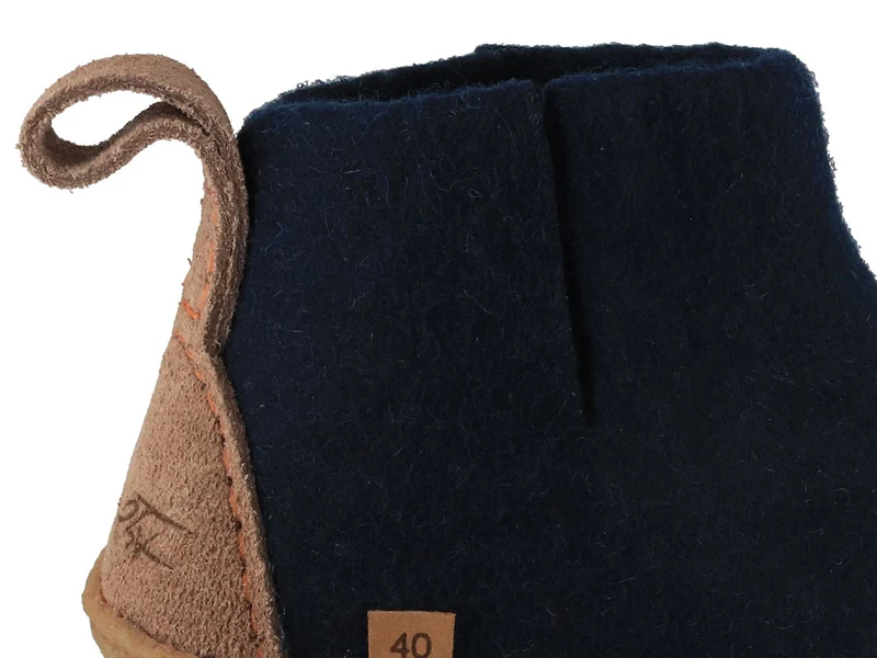 Hüttenschuhe mit Gummisohle Yeti, blau
