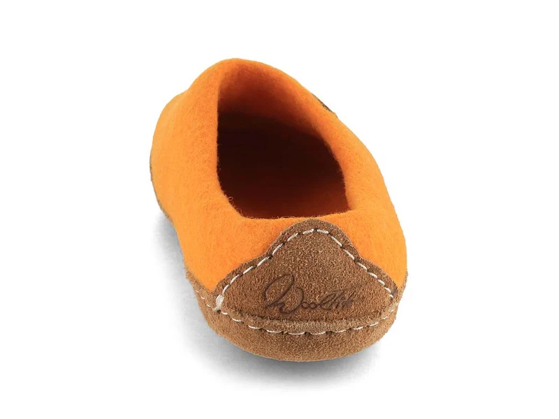 Barfuß-Hausschuh Footprint, orange