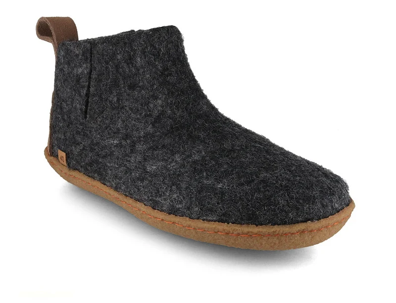 Hüttenschuhe mit Gummisohle Yeti, graphit