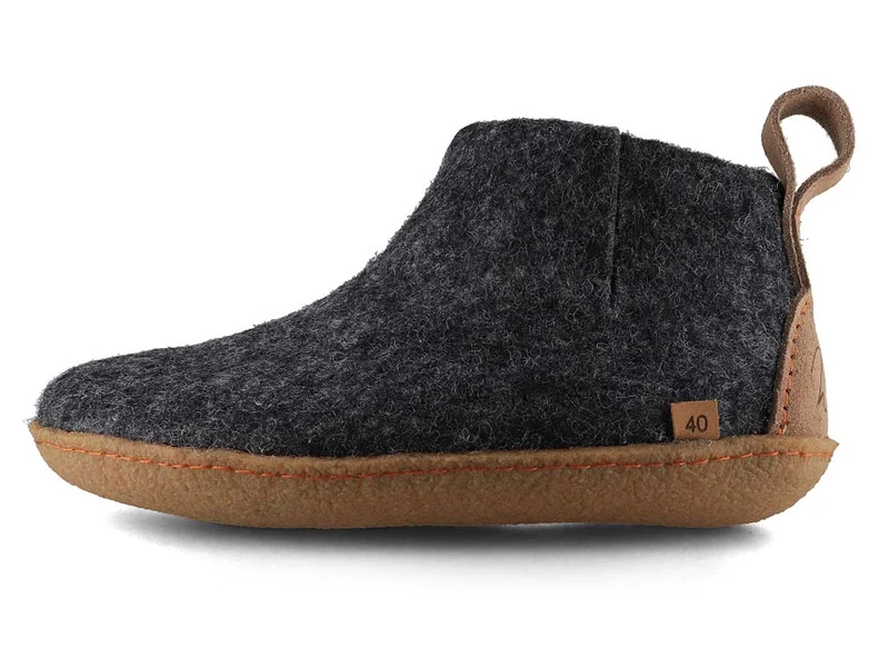Hüttenschuhe mit Gummisohle Yeti, graphit