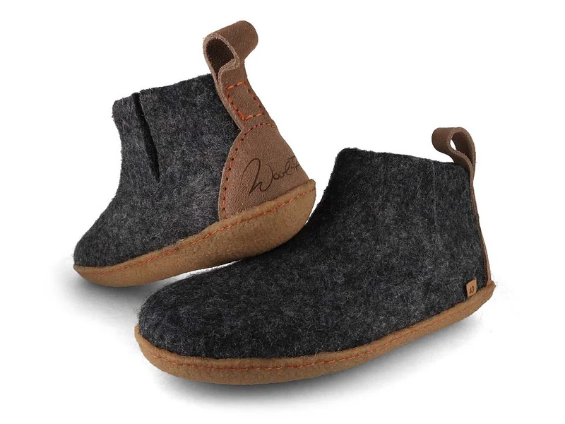 Hüttenschuhe mit Gummisohle Yeti, graphit