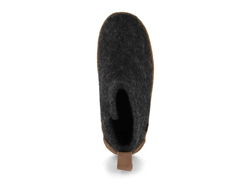 Hüttenschuhe mit Gummisohle Yeti, graphit