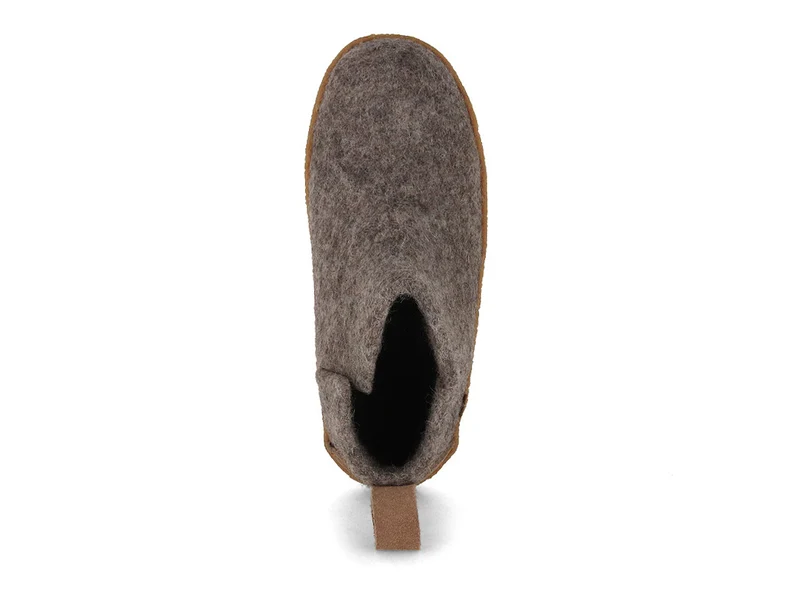 Hüttenschuhe mit Gummisohle Yeti, steingrau