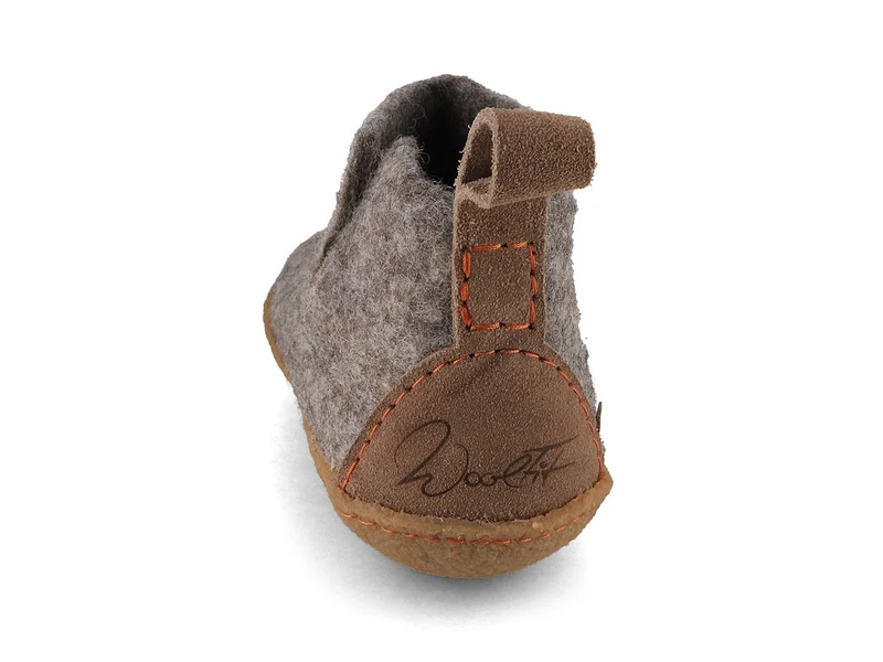 Hüttenschuhe mit Gummisohle Yeti, steingrau