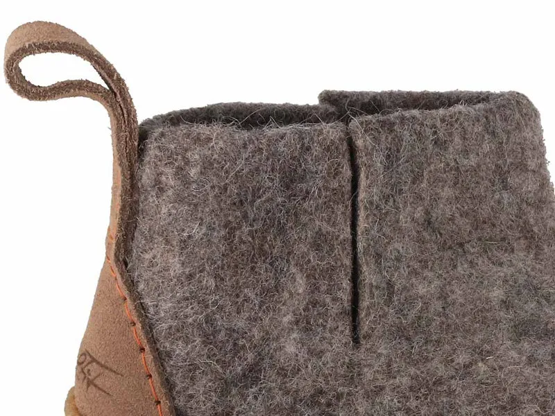 Hüttenschuhe mit Gummisohle Yeti, steingrau