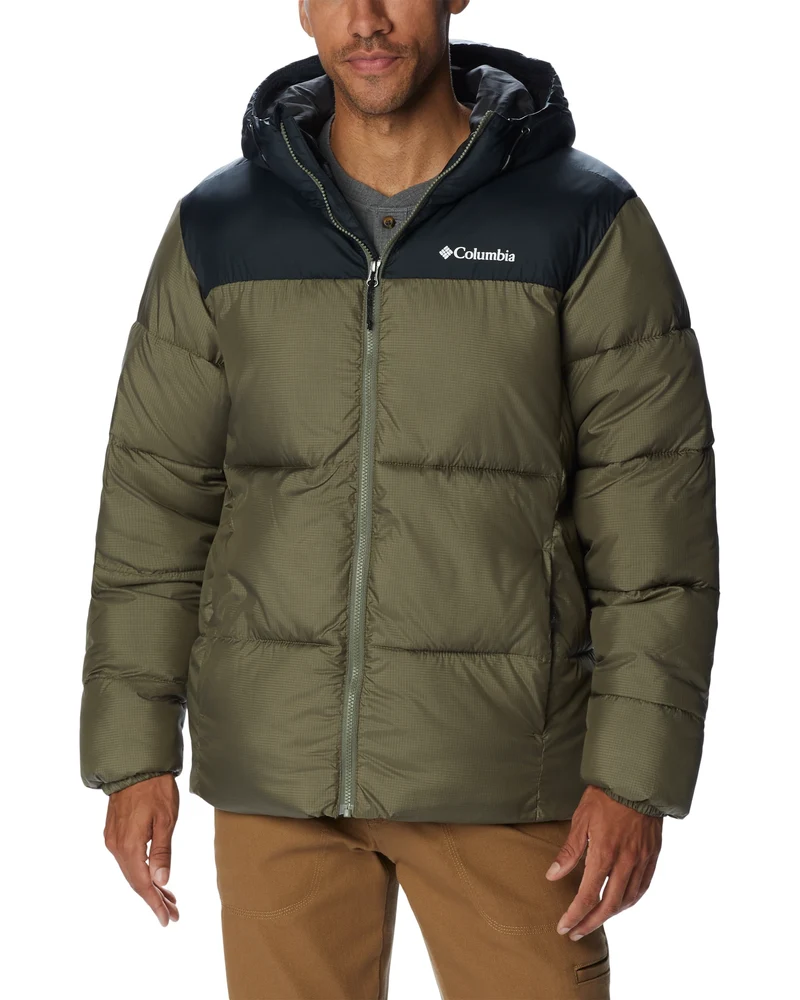 Puffect! Hooded Jacket stone green black"