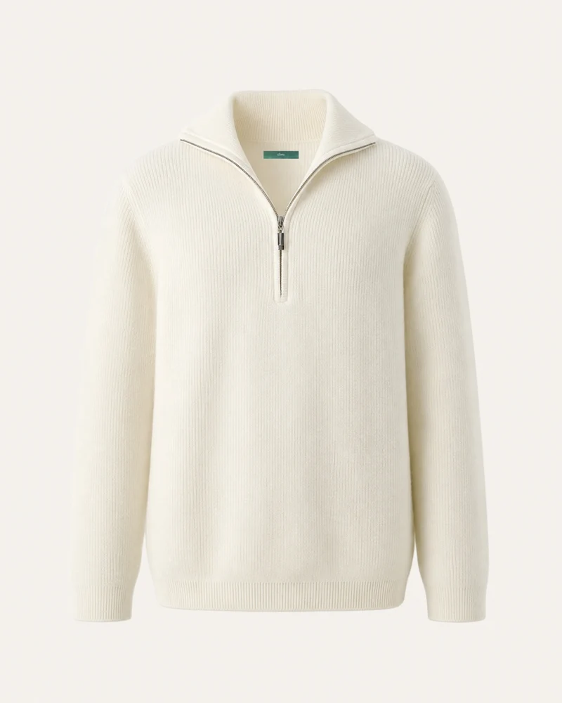 St Moritz Half-Zip Cashmere Knit Pullover