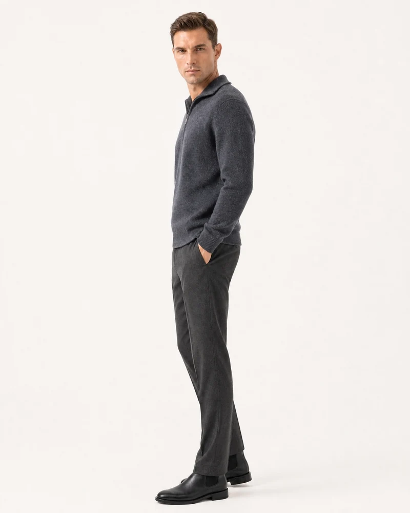 St Moritz Half-Zip Cashmere Knit Pullover