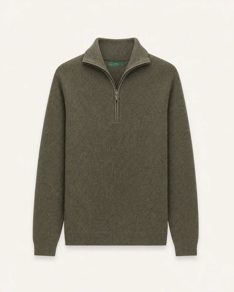 St Moritz Half-Zip Cashmere Knit Pullover