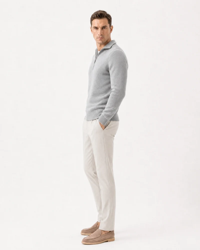 St Moritz Half-Zip Cashmere Knit Pullover