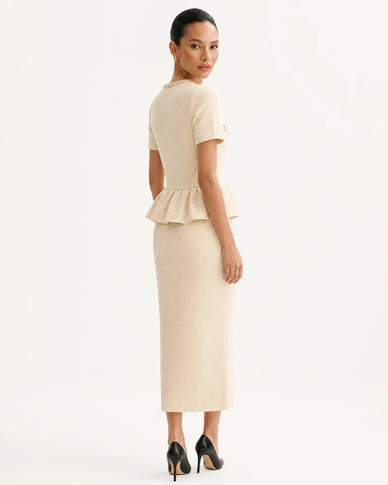 Embellished Short Sleeve Dress